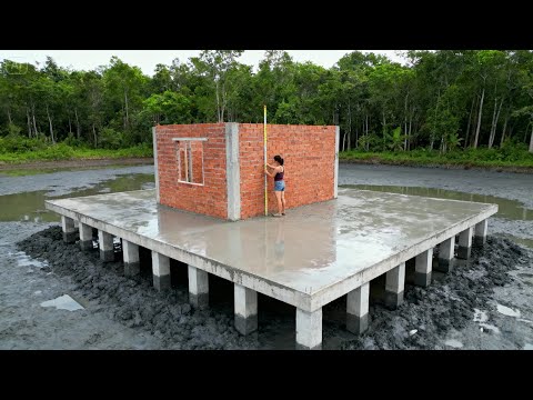 Young Girl Builds DREAM HOUSE in The Middle of Wild Swamp in 201 Days | By @LýPhúcNhi