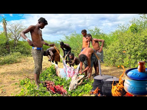 Hadzabe Tribe Successful Hunt and Cooking Traditions