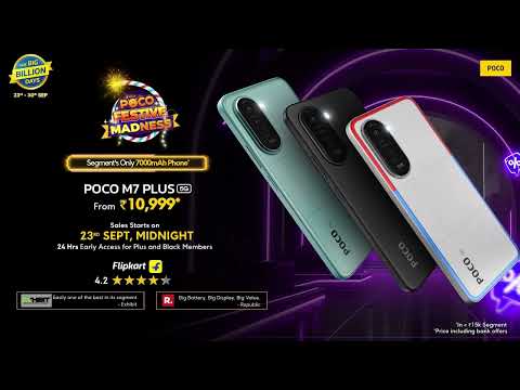 #POCOM7Plus5G #BBD2025 Price @10,999* | Starts 23rd Sept 2025