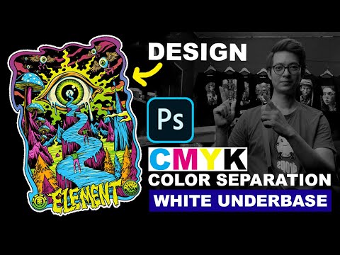 CMYK Color Separation with White Underbase for #tshirt #screenprinting