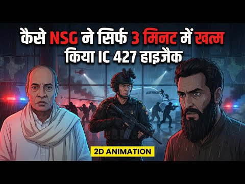 Kaise NSG ne sirf 3 minute mein khatam kiya IC-427 Hijack | 2D Animation | Operation Ashwamedh