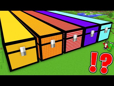 JJ and Mikey Found THE LONGEST CHEST : LAVA, TNT, PORTAL, DIAMOND in Minecraft Maizen!