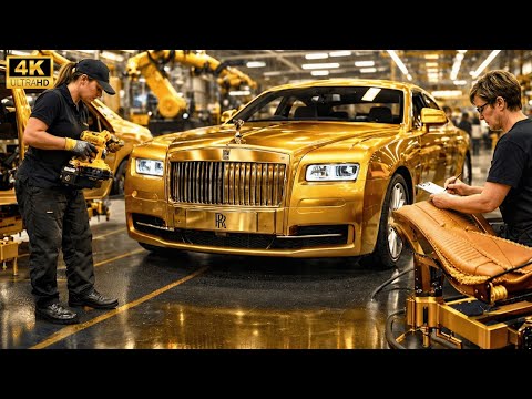 Inside the Rolls Royce Factory: The Making of a Solid Gold Phantom (Full Process)