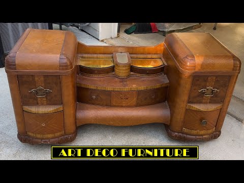 We found a SURPRISE inside this 1940s vanity