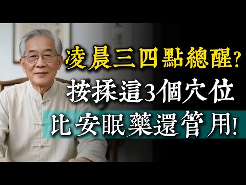 總是凌晨三四點早醒？按揉這3個穴位，一覺睡到天亮，比安眠藥還管用。