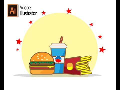 Lunch  Vector icon design.. Illustrator Tutorial
