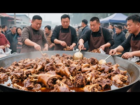河南大哥带四兄弟创业，超大地锅40只羊一锅煮，不出摊顾客全到家里等【好食勇哥】