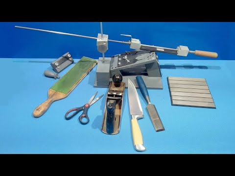Sharpener for KNIVES, SCISSORS, CHISELS, KNIVES for manual and electric planes.