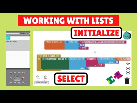 MIT App Inventor 2 Intro Lesson 7: Lists Blocks