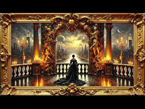 Love of Silver and Shadows | Lavish Balcony Screensaver | Rags-to-Riches Drama | 4K Framed Art
