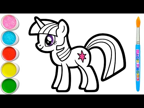 Twilight Sparkle & 5 More My Little Pony Drawing, Painting, Coloring for Kids and Toddlers #326