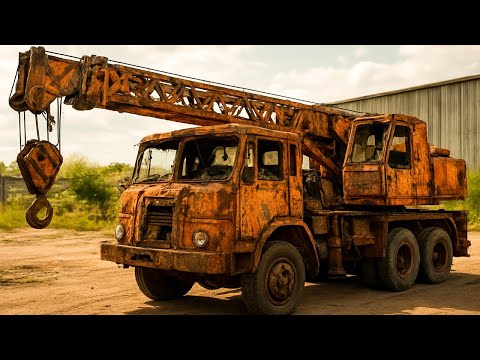 🔥 “Restoring a Forgotten Crane Truck to Life!”