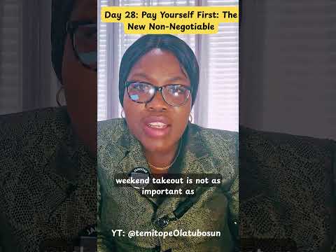 Pay Yourself First: The New Non-Negotiable. (Day 28) #PayYourselfFirst#FinancialFreedom#MoneyMindset
