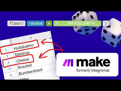 Get random item from array (Make.com/Integromat micro-tutorial)