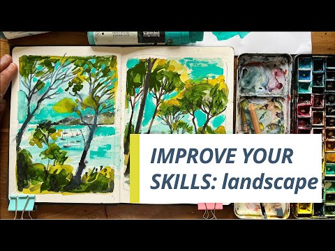 Landscape Timed Studies In Sketchbook: Improve Your Art