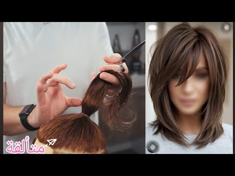 تعلم قص الشعر قصير مدرج بخطوتين بس 😍😍تعلم قص الشعر بالبيت 😍😍Learn to cut hair at home