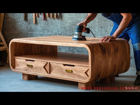 How a Coffee Table Is Born | The Story of an Artistic Table | Wood Shaping and Craft Art