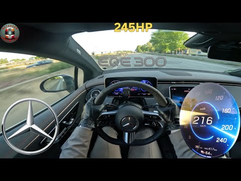 Mercedes Benz EQE 300 || 245HP || TOP SPEED on german Autobahn