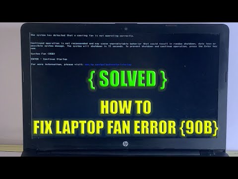 Fix the system has detected that a cooling fan is not operating correctly || System Fan (90B)