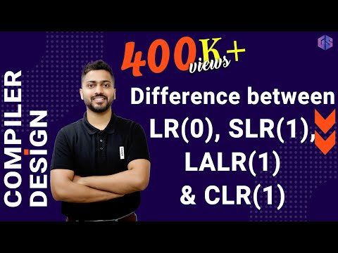 Lec-16: Difference between LR(0), SLR(1), LALR(1) & CLR(1) using Same example