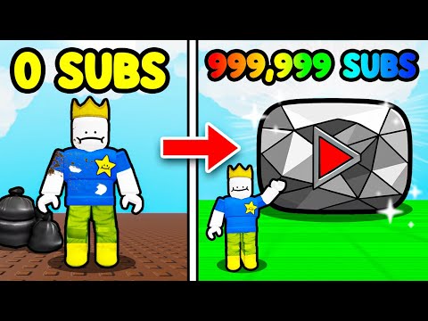 becoming MOST FAMOUS YouTuber in Roblox grow a channel...