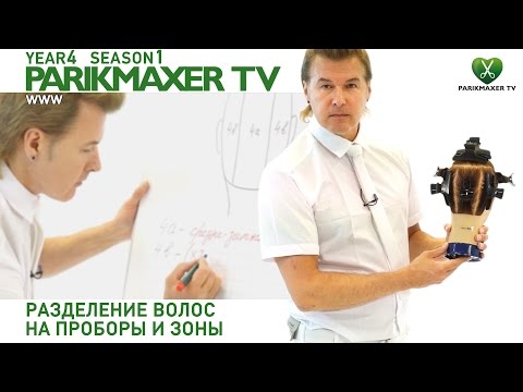 Разделение волос на проборы и зоны. Вячеслав Дюденко парикмахер тв parikmaxer.tv