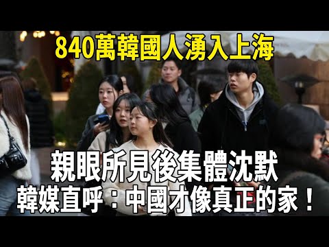840萬韓國人湧入上海，親眼所見後集體沈默，韓媒直呼：中國才像真正的家！