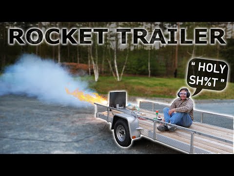 Using Our Rockets to Push a 1-TON Trailer!