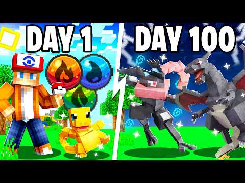 I Spent 100 Days as a SHINY-ONLY STARTER TRAINER in Pokémon Minecraft Vs my Rival! (Duos Cobblemon)