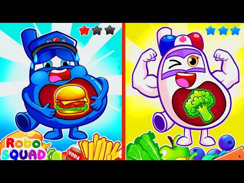 Healthy Vs Unhealthy Food Songs | Potty Training | Learn Good Habits | RoboSquad Kids Song