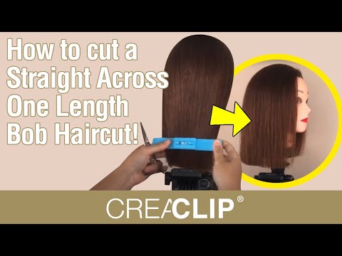 How to Cut a Straight Across One Length Bob Haircut! For Fine and Thin Hair!