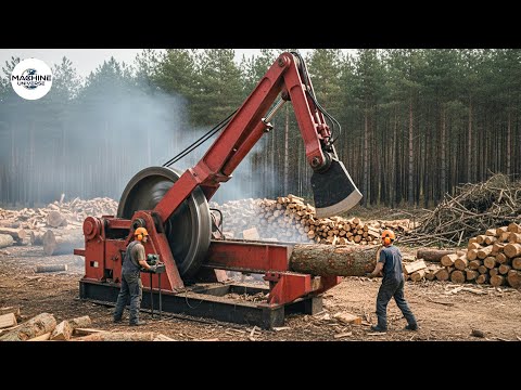 25 Jaw-Dropping Firewood Processors in Action | Dangerous Homemade Wood Cutting Machines #45
