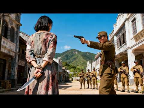 Japanese soldier tied up a beauty,unaware she is a top agent who breaks free and counter-kills them!