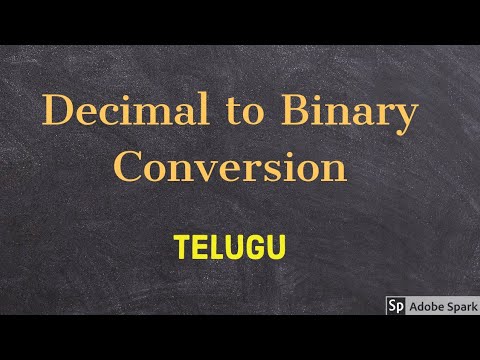 Decimal to binary Conversion || Digital Electronics in Telugu