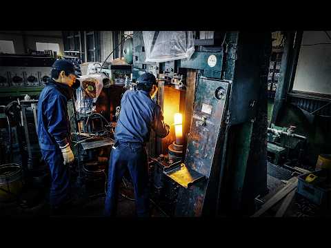 【Striking Steel at 1000°C】Inside the Fiery World of Hot Forging｜Massive Presses Forge Giant Bolts