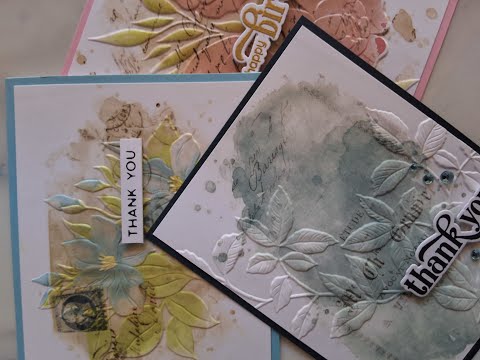 3D Embossing Folders with Rub ons