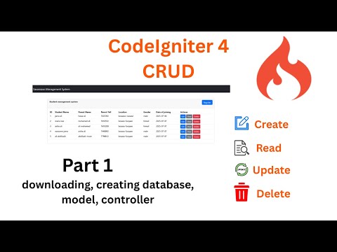 #1 CodeIgniter 4 CRUD Tutorial - Part 1: Download, Setup, Controller & Model