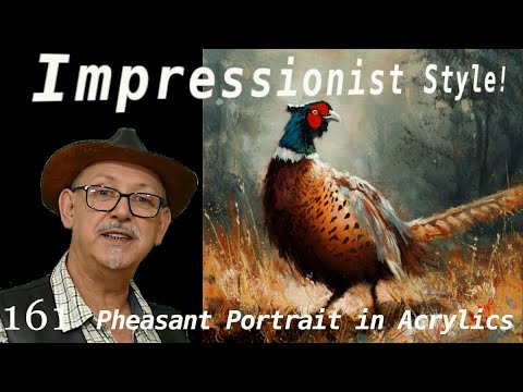 START with MESSY LAYERS! Impressionist Pheasant in Acrylics! #impressionism #acrylicpainting