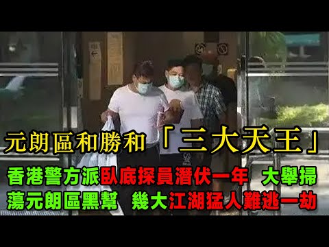 香港警方派臥底探員潛伏一年，大舉掃蕩元朗區黑幫，香港元朗區和勝和「三大天王」與「田雞東」,幾大江湖猛人難逃一劫