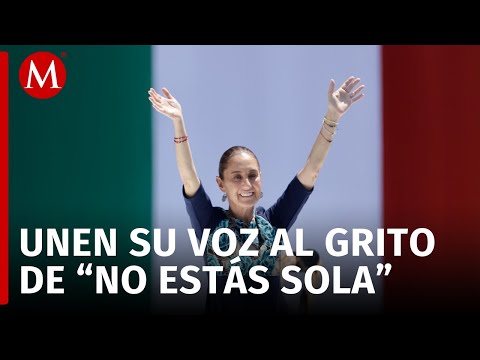 Mensaje que envió Sheinbaum a EU en la asamblea informativa en el Zócalo