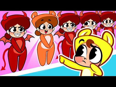 😇 Angel vs Demon Mom 😈 Where is My Mom? 😰 Mommy Copycat Cartoon | Piccoletta