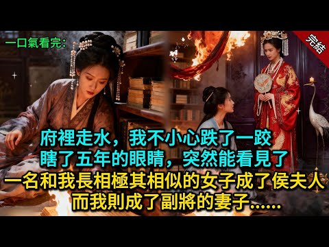 府裡走水，我不小心跌了一跤，瞎了五年的眼睛突然能看見了。一名和我長相極其相似的女子成了侯夫人，而我則成了副將的妻子......