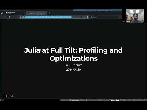 Julia at full tilt: profiling and optimizations