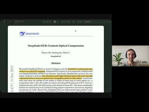Gerard presents: DeepSeek-OCR: Contexts Optical Compression