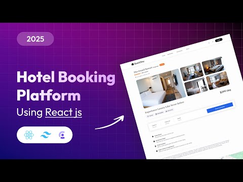 How To Make Complete Hotel Booking App Using React js | Hotel Booking React js Project 2025