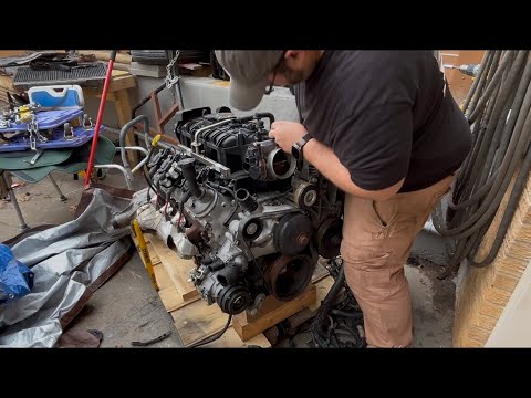 1972 AMC Javelin, working on the shift plate, 6.2 engine teardown started