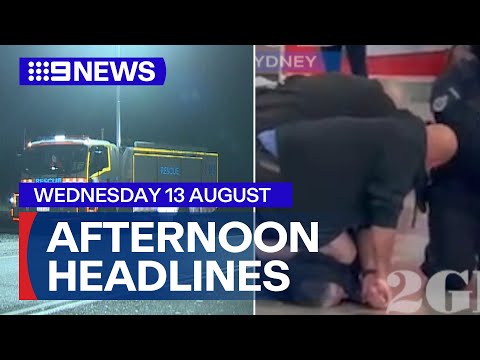 Man charged after airport scuffle; suspected hit and run car abandoned | 9 News Australia