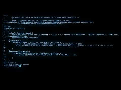1H Long Relaxing Coding Screensaver Encrypted Programming Code Video VJ Loop no sound, no music