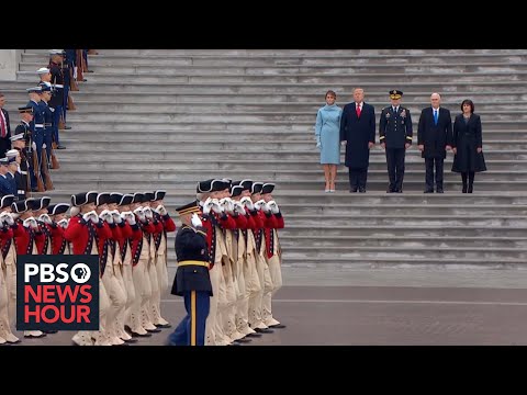 WATCH: President Donald Trump conducts troop review at U.S. Capitol