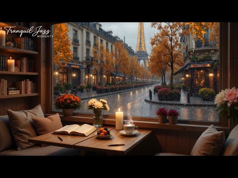Relax Gently With Autumn Jazz And Rain Sounds 🍂 Soothing Jazz Piano Music For Reading, Relaxing #3